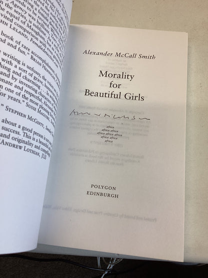 Morality for Beautiful Girls Signed Alexander McCall Smith