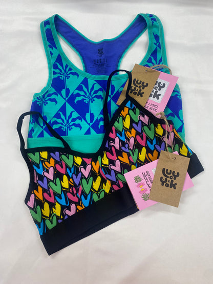 Lucy & Yak - 2 Style Crop Top Bundle in Iona Summer Lovin' and Ruby Tara Khozrad XS BNWT