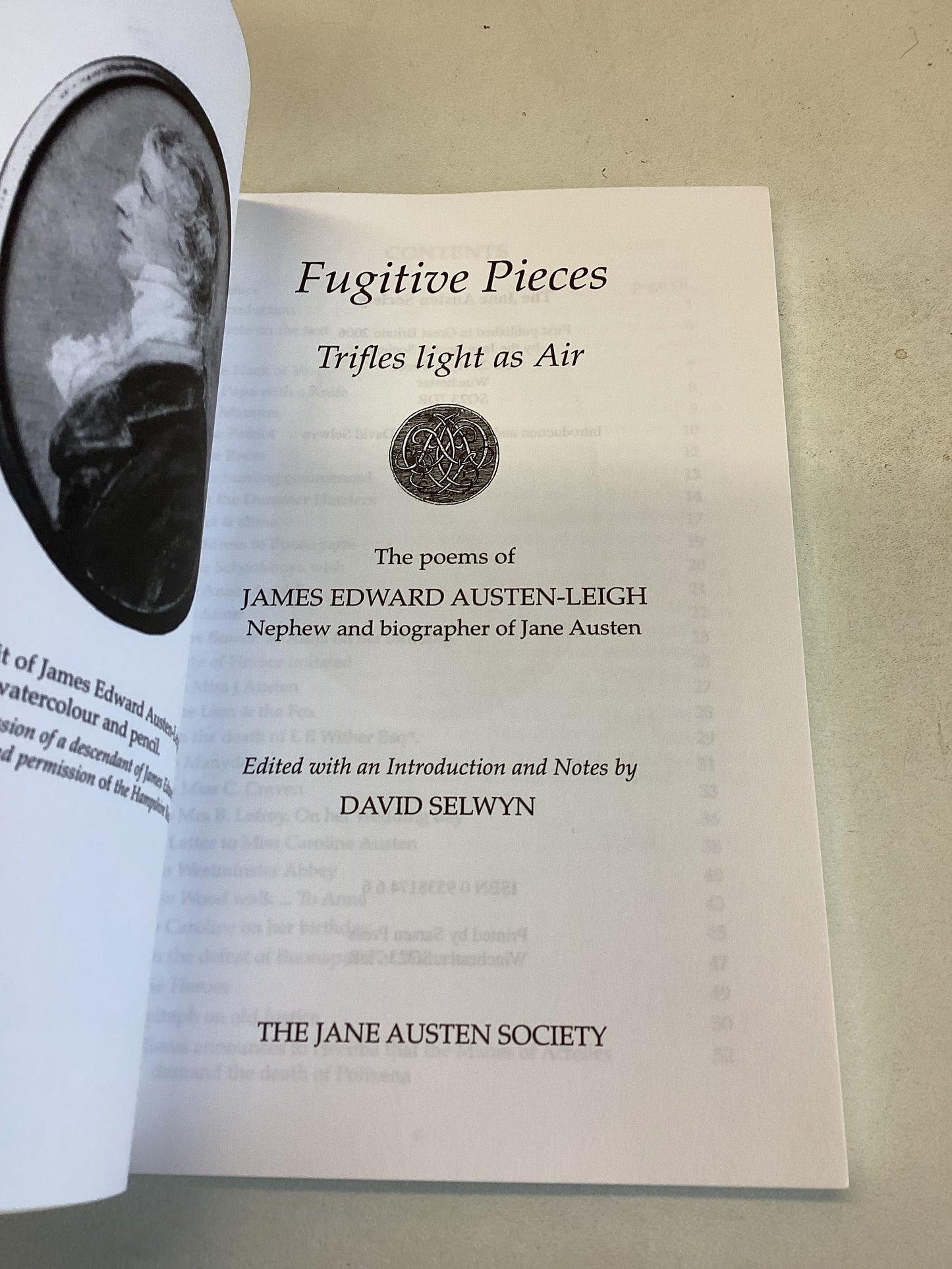 Fugitive Pieces Trifles Light as Air The Poems of James Edward Austen-Leigh