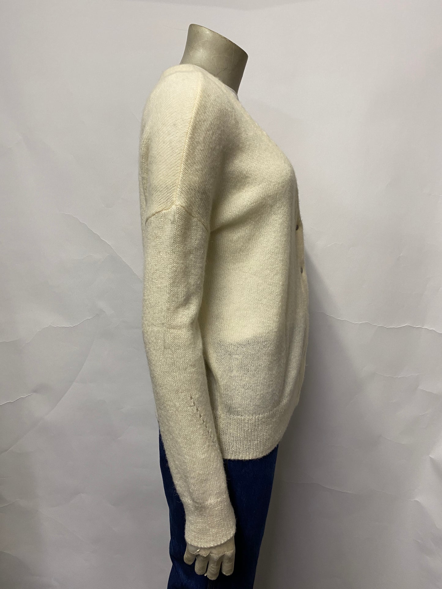 The White Company Cream Alpaca Blend Cardigan Small BNWT