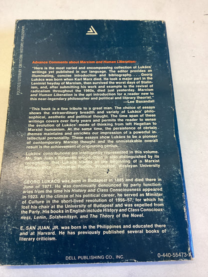 Marxism and Human Liberation Georg Lukacs