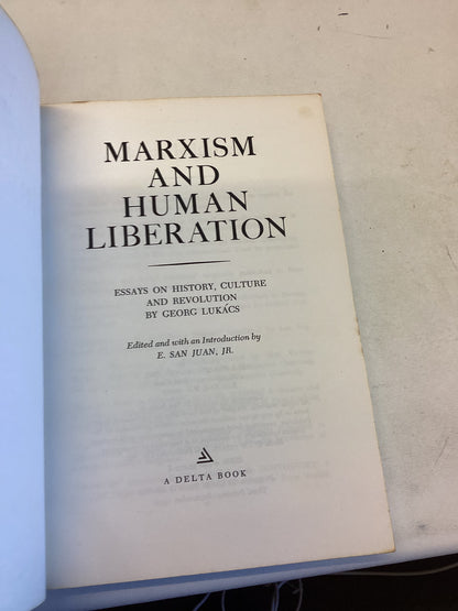 Marxism and Human Liberation Georg Lukacs