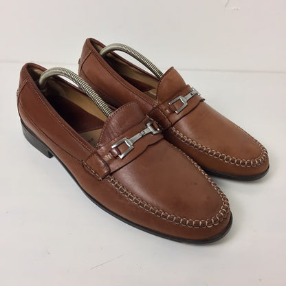 Johnston & Murphy Tan Brown Sheepskin Loafers Size 11M F6