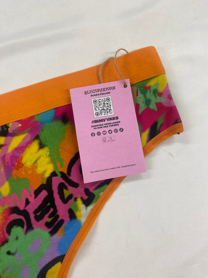 Lucy & Yak - Fleur Thong Bundle in Summer Lovin' and Graffiti Large BNWT