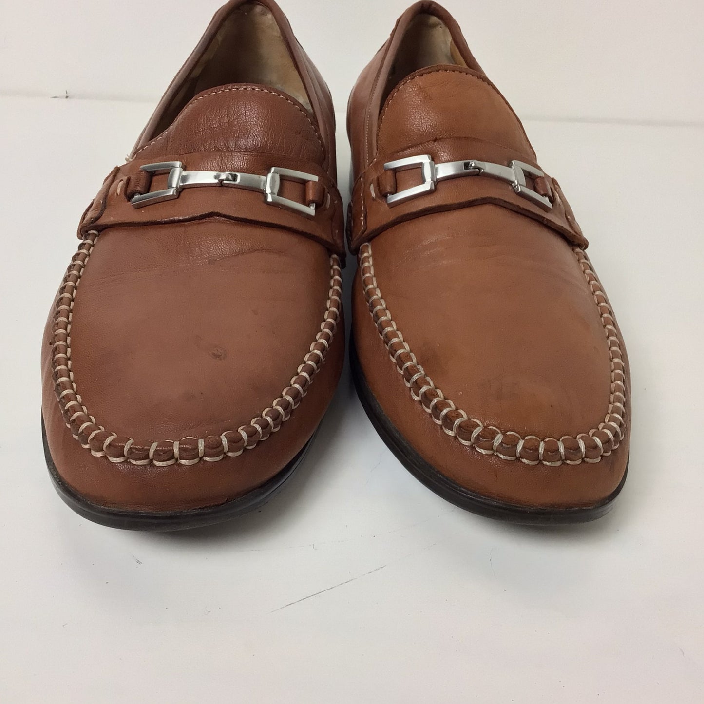 Johnston & Murphy Tan Brown Sheepskin Loafers Size 11M F6