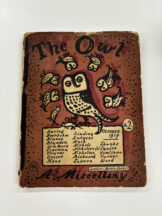 The Owl No.2, A. Miscellany, Martin Secker, October 1919