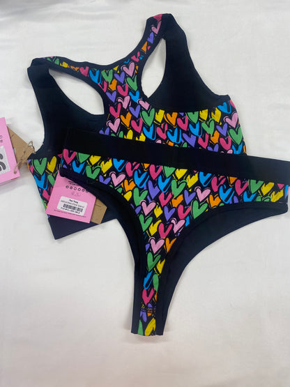 Lucy & Yak - Iona Racer Back Crop Top and Fleur Thong Bundle in Summer Lovin' Small BNWT