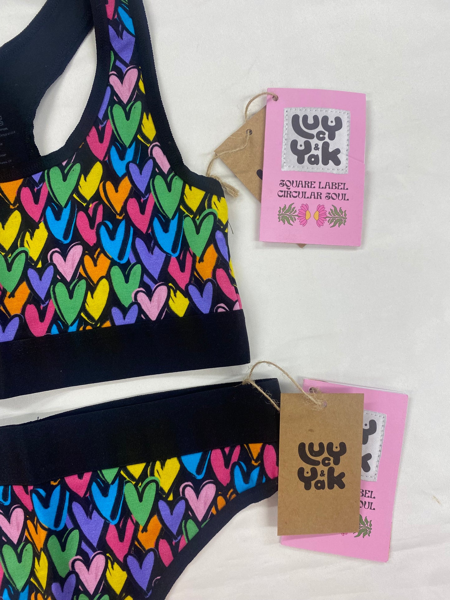 Lucy & Yak - Iona Racer Back Crop Top and Fleur Thong Bundle in Summer Lovin' XS BNWT