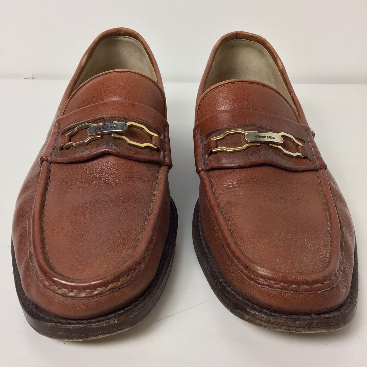 Church's Brown Leather Latina Loafers Moccasins Size 9.5 F