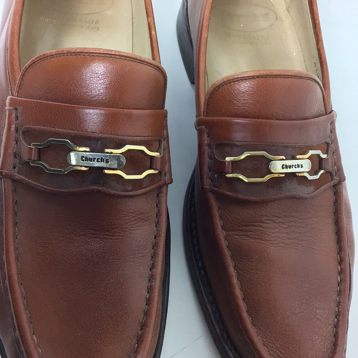 Church's Brown Leather Latina Loafers Moccasins Size 9.5 F