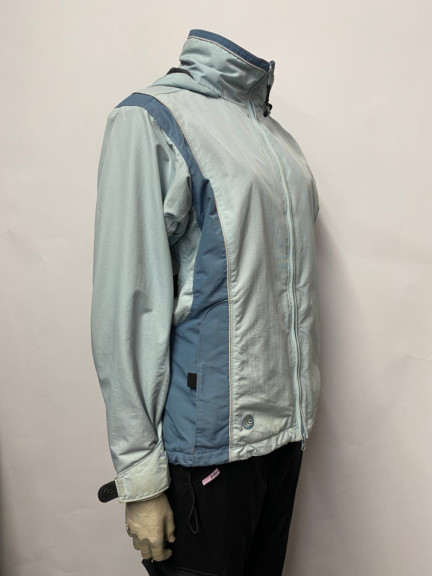 Columbia Light Blue and White Convert Ski Jacket Small