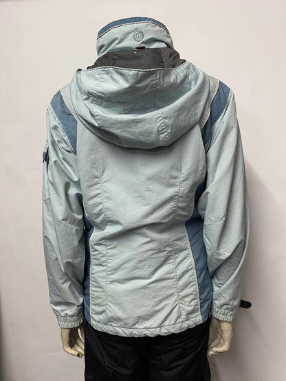 Columbia Light Blue and White Convert Ski Jacket Small