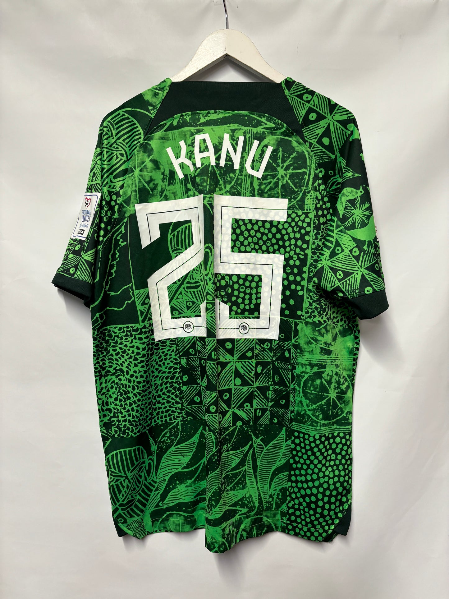 Nigerian Nike Home Kit Football Top 2022 - Kanu 25 X-Large