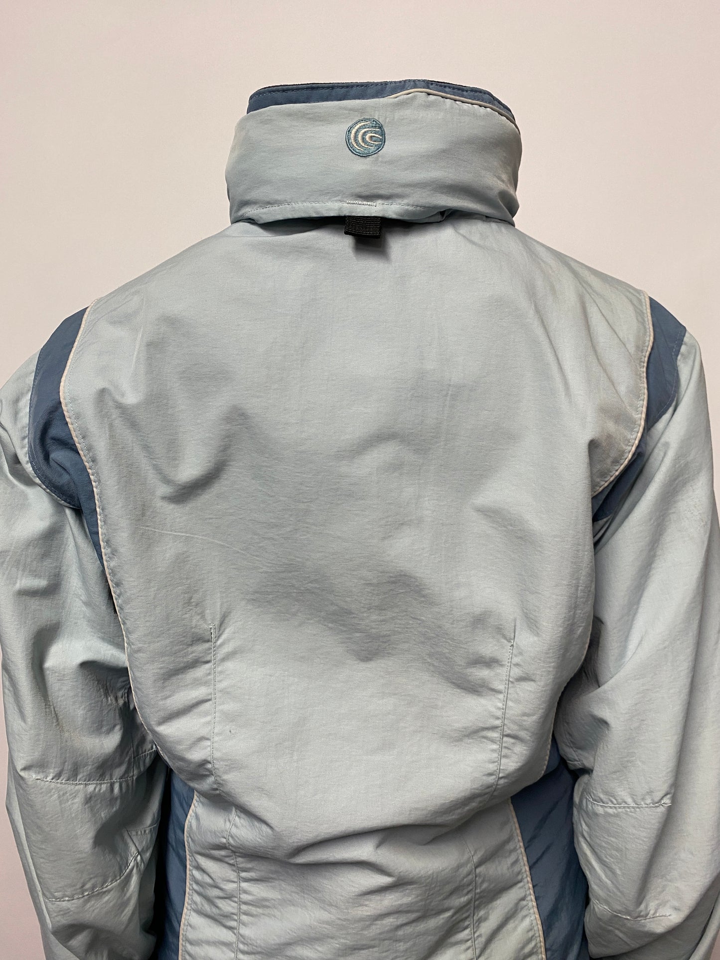 Columbia Light Blue and White Convert Ski Jacket Small