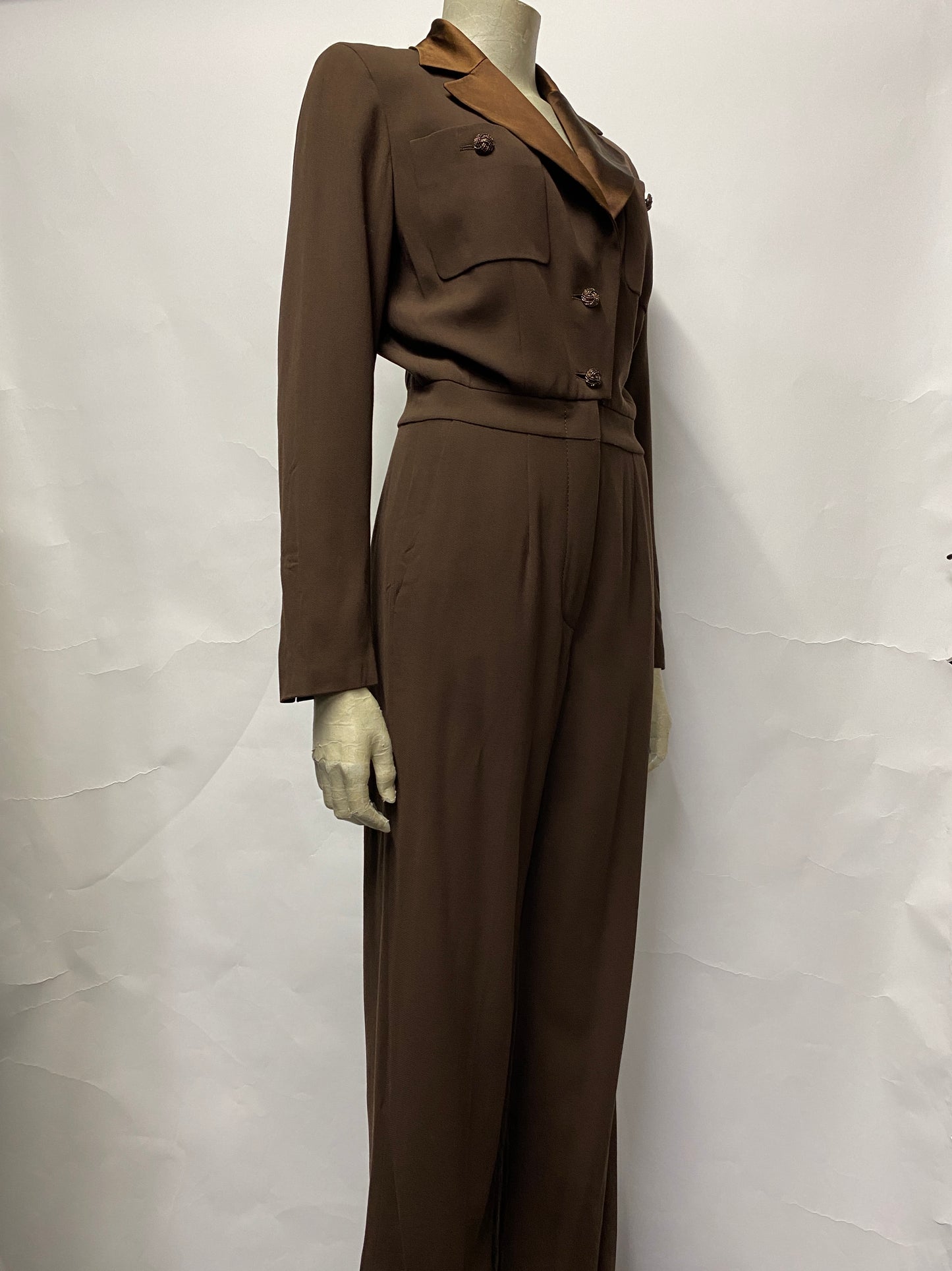 Mario Borsato Brown Vintage Jumpsuit 10