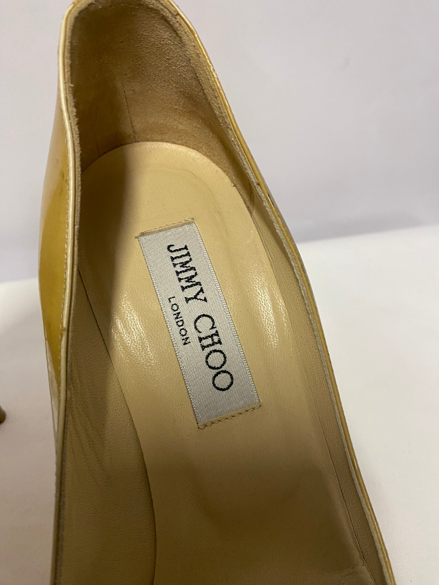 Jimmy Choo Yellow Patent Pointed Pumps 5