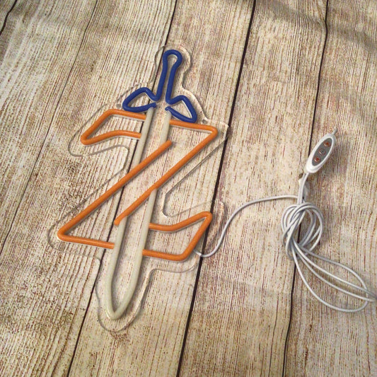 Zelda Sword Gamer Neon LED Orange, White, Blue Light USB