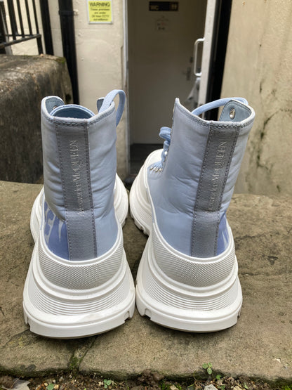 Alexander McQueen Light Blue High Top Trainers Size 5