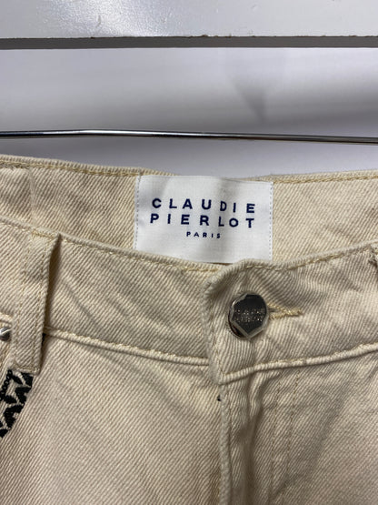 Claudie Pierlot Black and Cream Jeans 10
