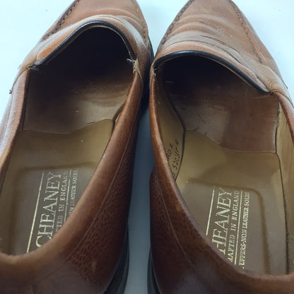 Cheaney Brown Howard R Leather Moccasin Loafers Shoes Size 10 F