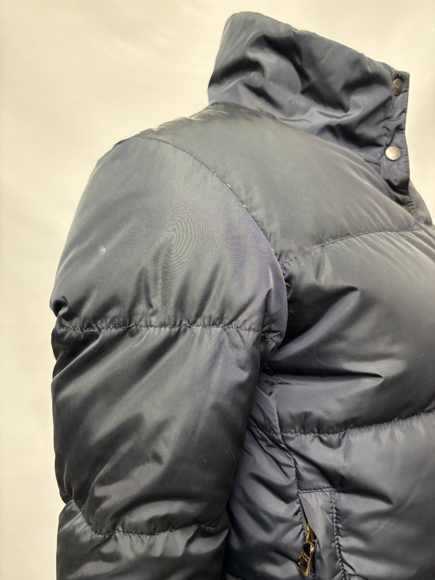 Prada Navy Nylon Puffer Jacket Small