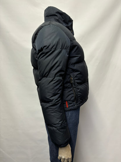 Prada Navy Nylon Puffer Jacket Small