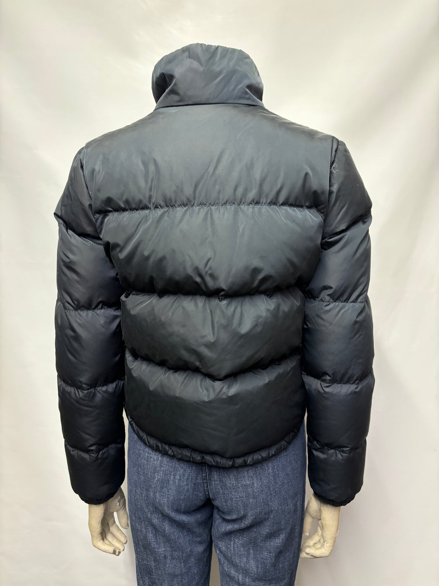 Prada Navy Nylon Puffer Jacket Small