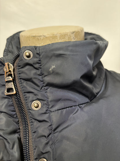 Prada Navy Nylon Puffer Jacket Small