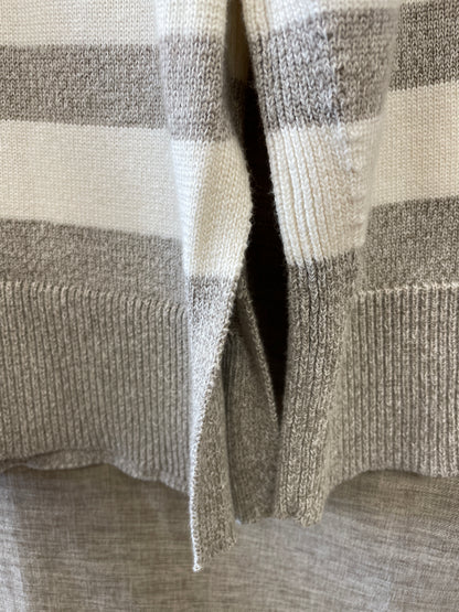 Cos Beige Cream Stripe Roll Neck Long Sleeve Jumper Extra Small