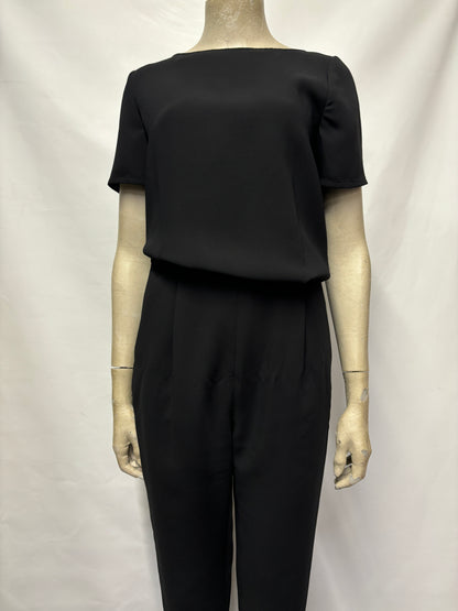 Reiss Black Blouse Short Sleeve Jumpsuit 8