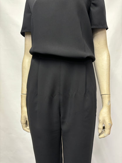 Reiss Black Blouse Short Sleeve Jumpsuit 8