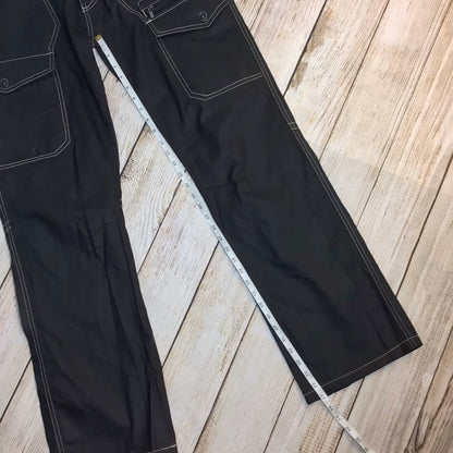 BNWT Crosshatch Black 100% Cotton Combat Trousers Size W36 L34