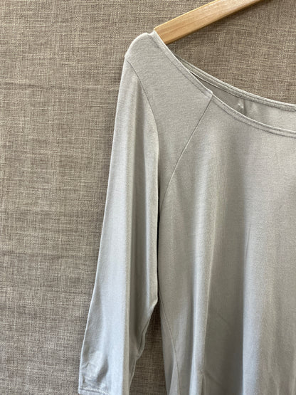 Sarah Pacini New with Tags Beige 3/4 Sleeve Scoop Neck T-Shirt Top Medium Large