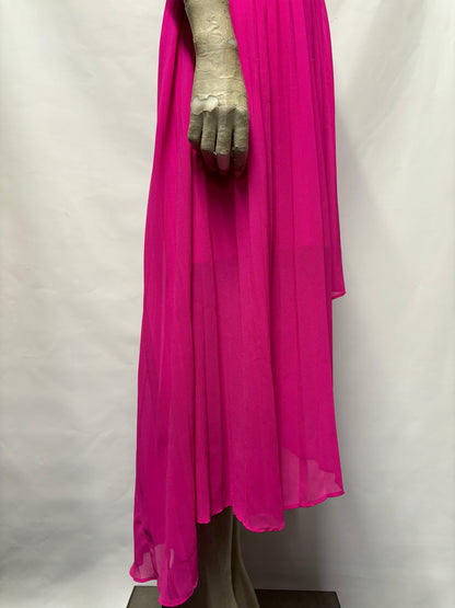 Ted Baker Pink Pleated Off-Shoulders Dress Small