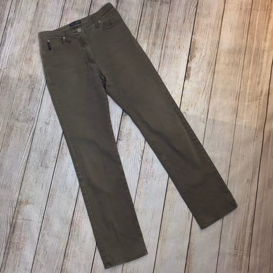 Armani Jeans Olive Green/Brown Trousers 98% Cotton Size 27