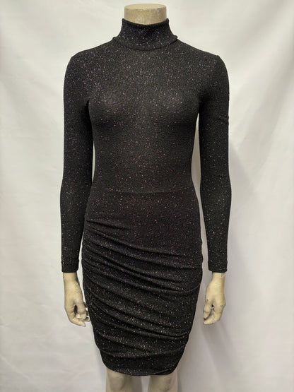 & Other Stories Black Sparkly Midi Dress XS