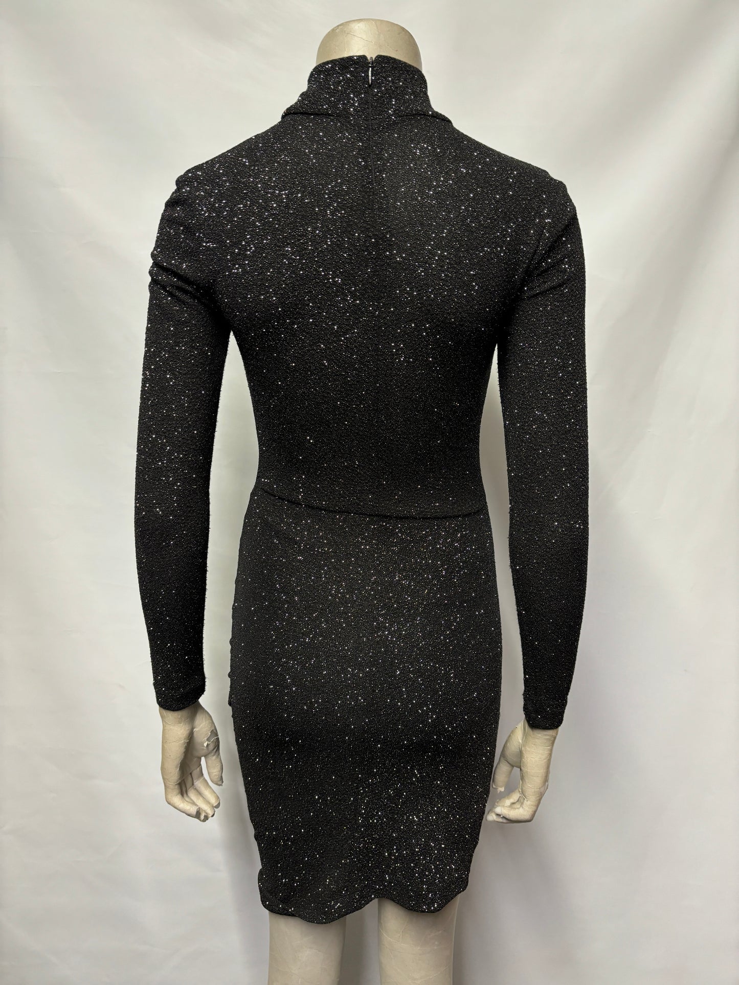 & Other Stories Black Sparkly Midi Dress XS