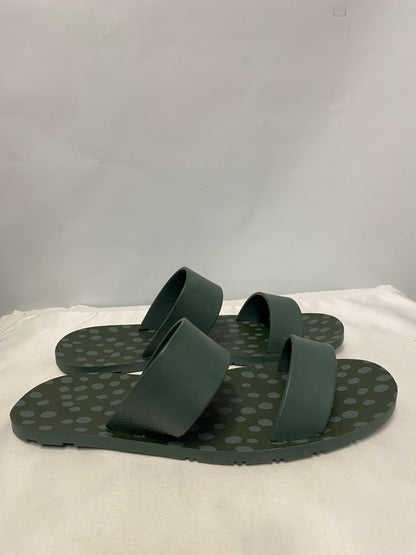 Joules Green Polka Dot Rubber Sliders 3