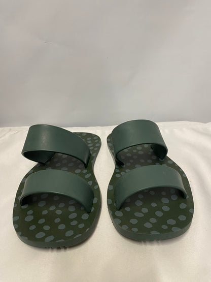 Joules Green Polka Dot Rubber Sliders 3