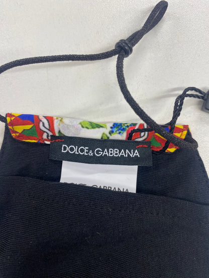 Dolce & Gabbana Multicolour Patchwork Face Mask BNWT
