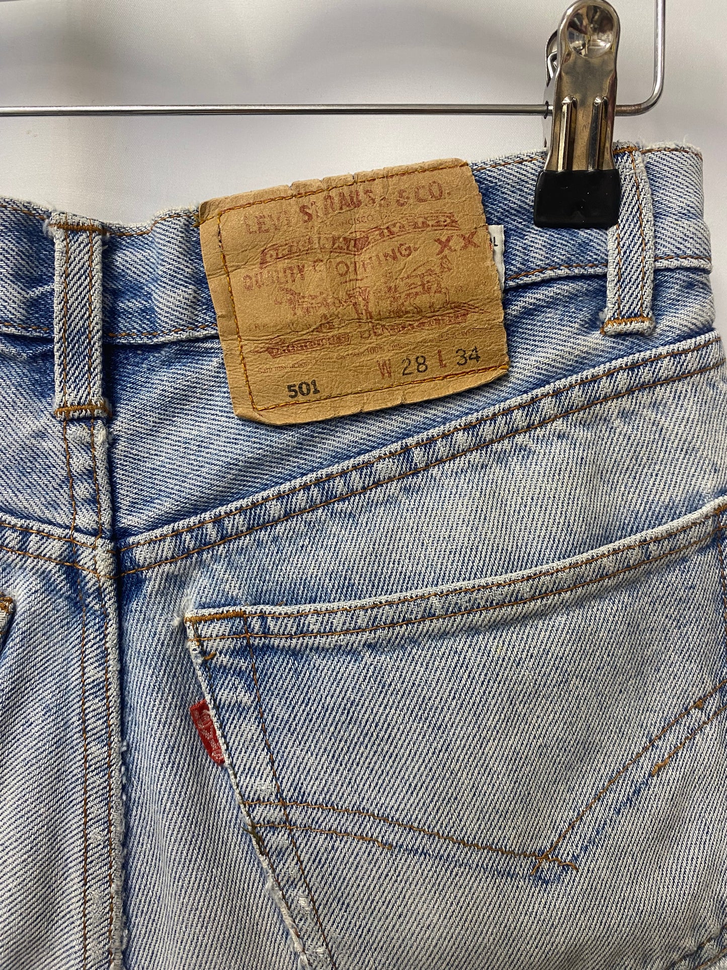 Levi's Light Wash Vintage 501 Cut Off Shorts Small