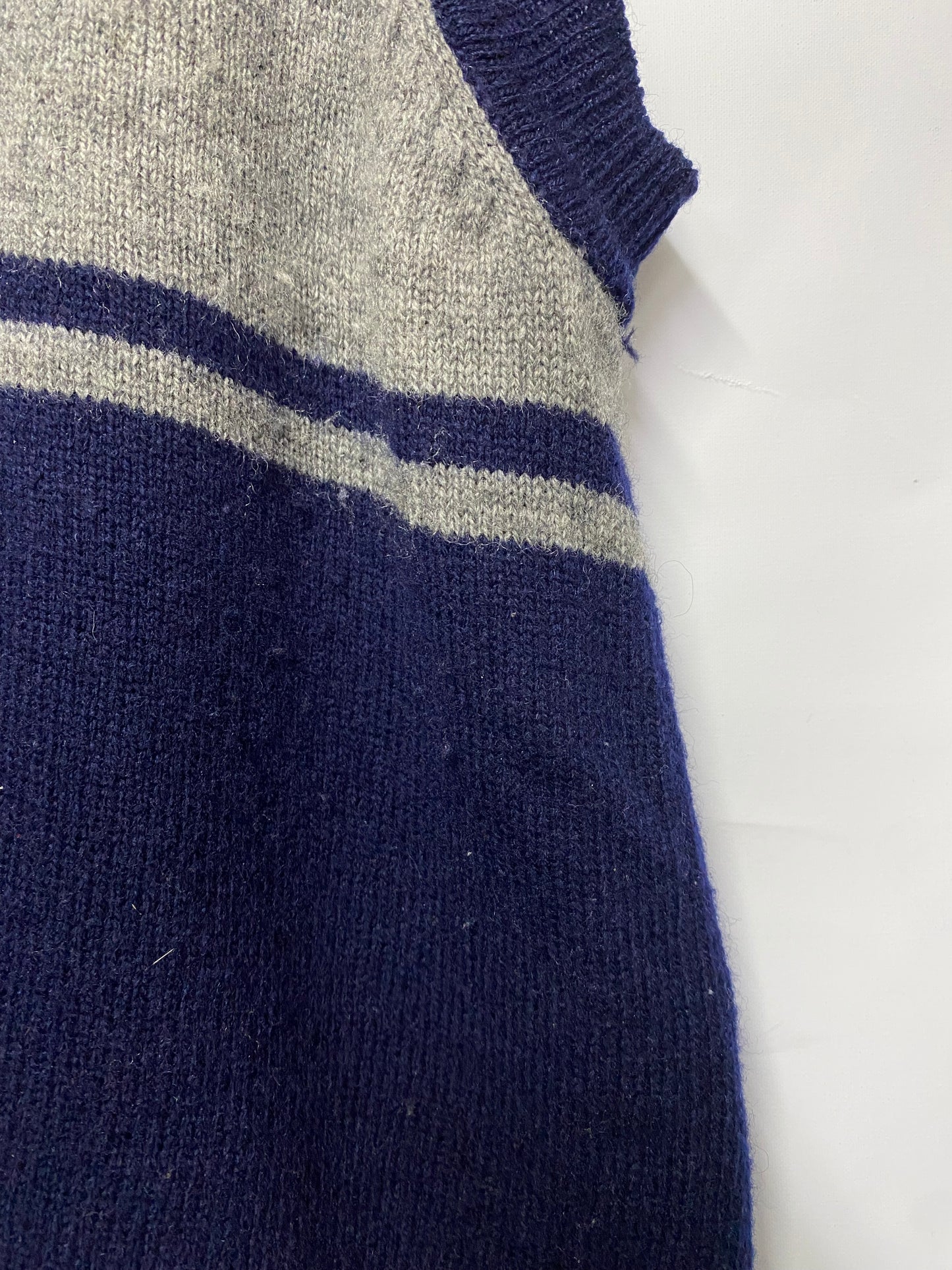 Vintage St Michael Blue Lambswool Sweater Vest Small