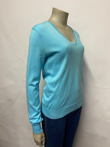 Ralph Lauren Sport Blue Cotton Sweater Medium