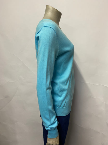 Ralph Lauren Sport Blue Cotton Sweater Medium