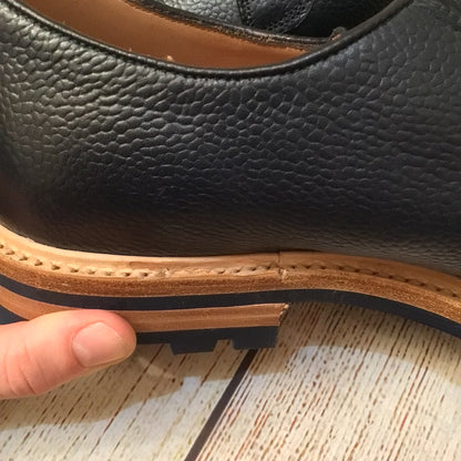 Joseph Cheaney Navy Blue Teign II Derby Leather Shoes 12508/F Size 9