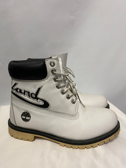 Timberland White Leather Varsity Boots UK 8, US 9