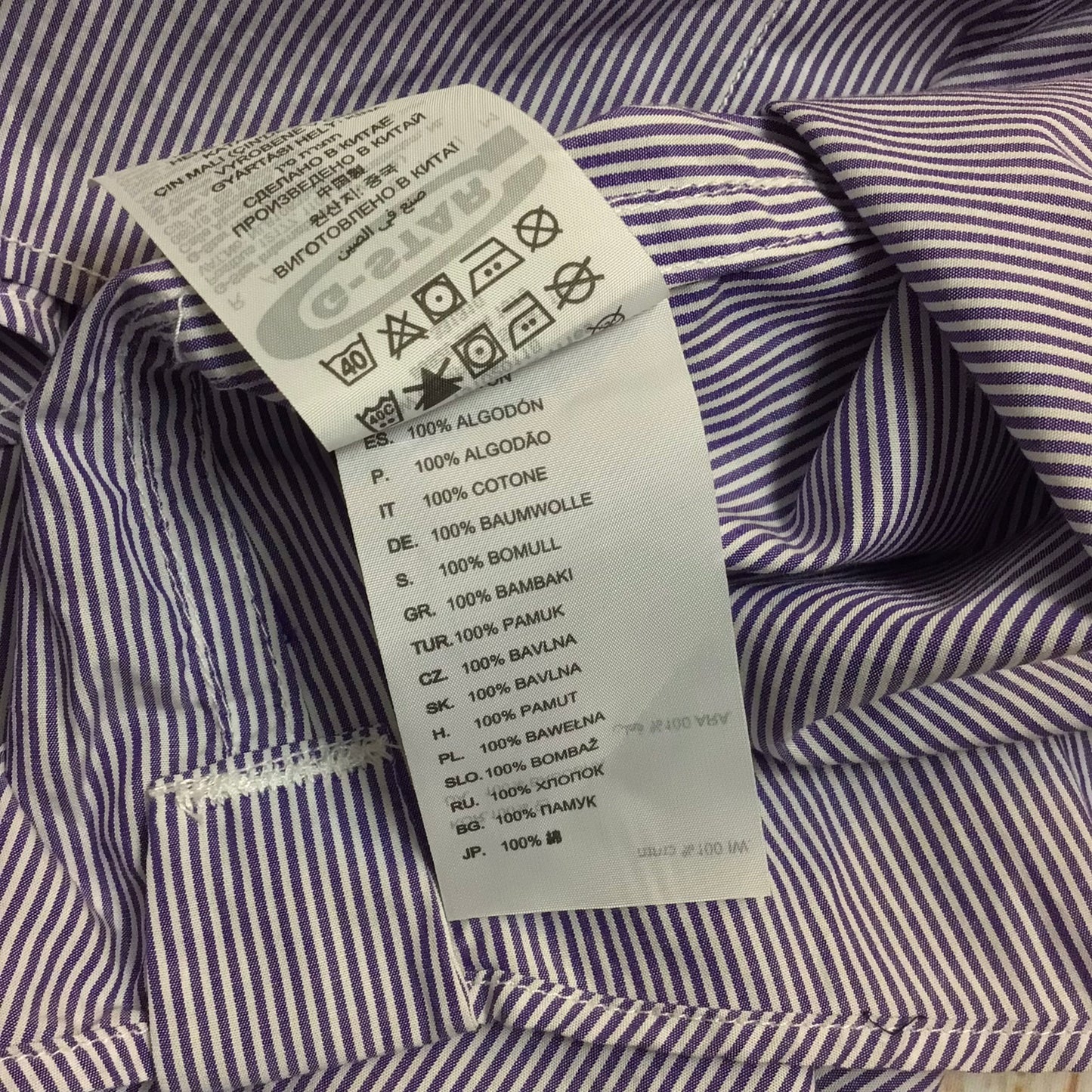 G-Star Raw Correctline Purple & White Striped Shirt 100% Cotton Size XXL