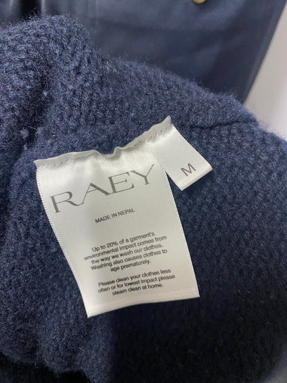 RAEY Dark Navy Knitted Cashmere Hoodie Medium