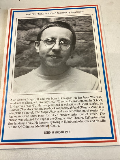 Sailmaker By Alan Spence First Edition 1982 The Salamander Press