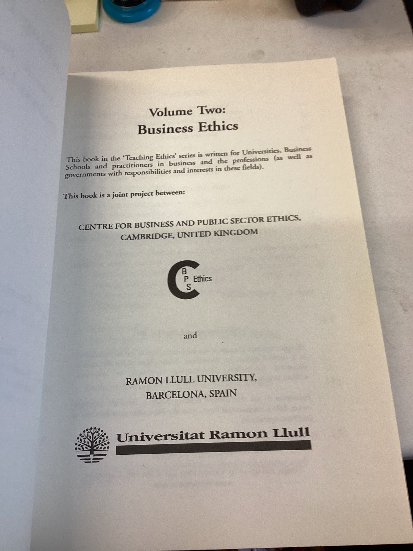 Teaching Ethics Business Ethics Edited By Rosamund Thomas